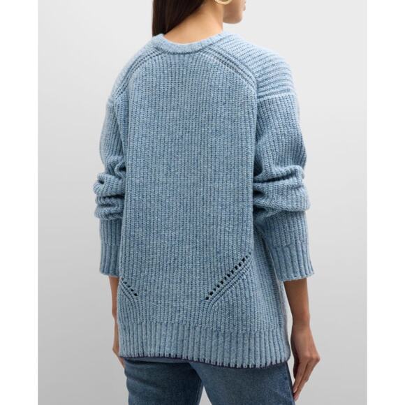 ATM Anthony Thomas Melillo Merino Wool Alpaca Blend Oversize Sweater Chunky Knit - Picture 3 of 16